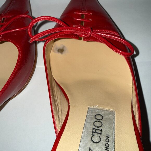 Jimmy Choo - Red Leather Heels - Used - Picture 9 of 9